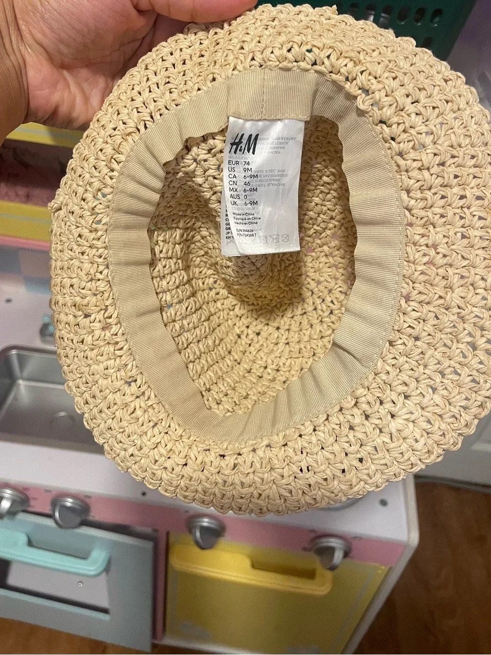 H&M Beige Crochet Bucket Hat